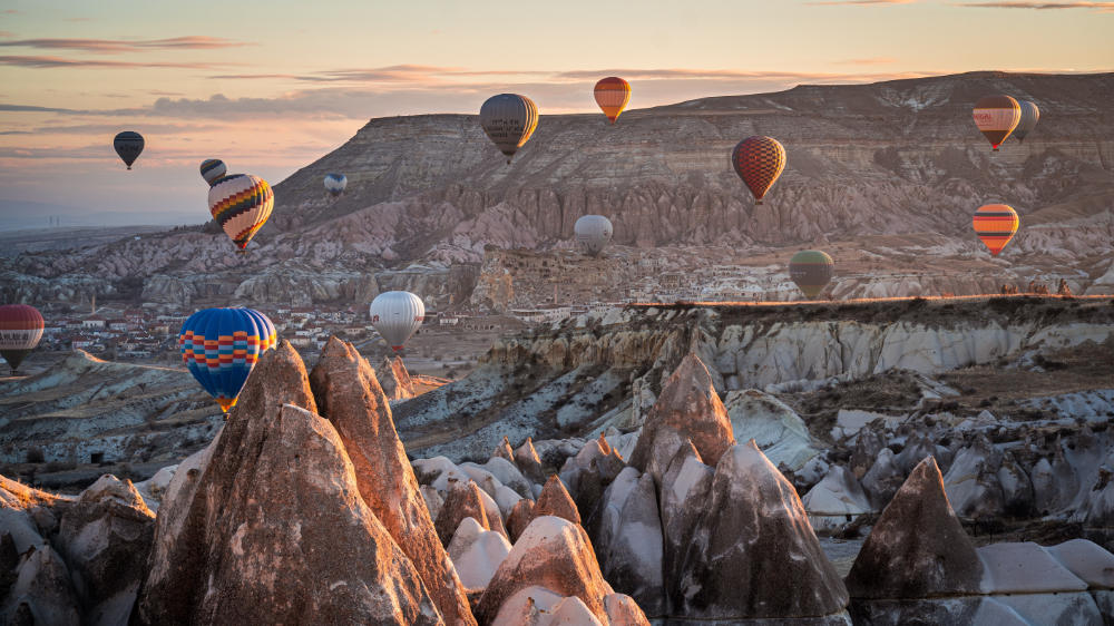 Cappadocia view of sunrise