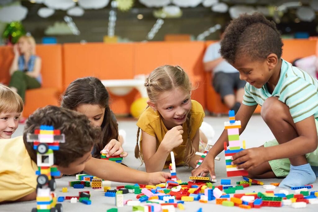 Children playing at a day care center