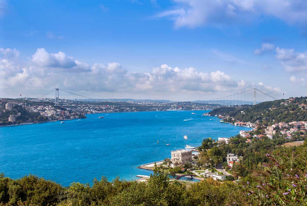 The Bosphorus strait on a beautiful day