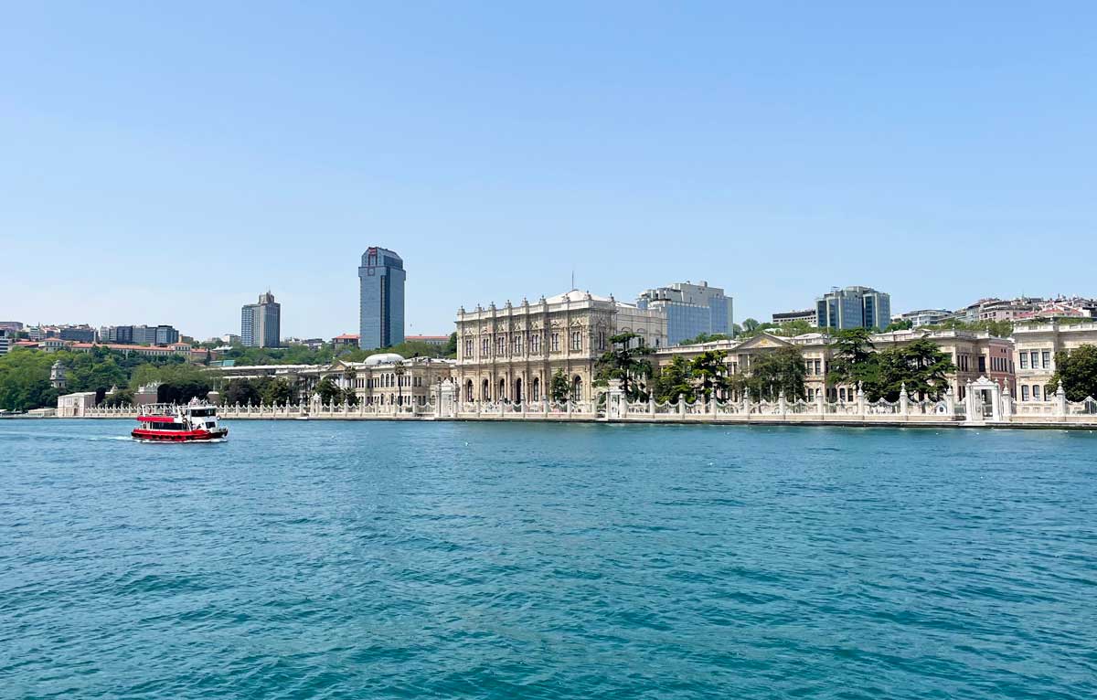 View of Dolmabahce Palace from the Bosphorus