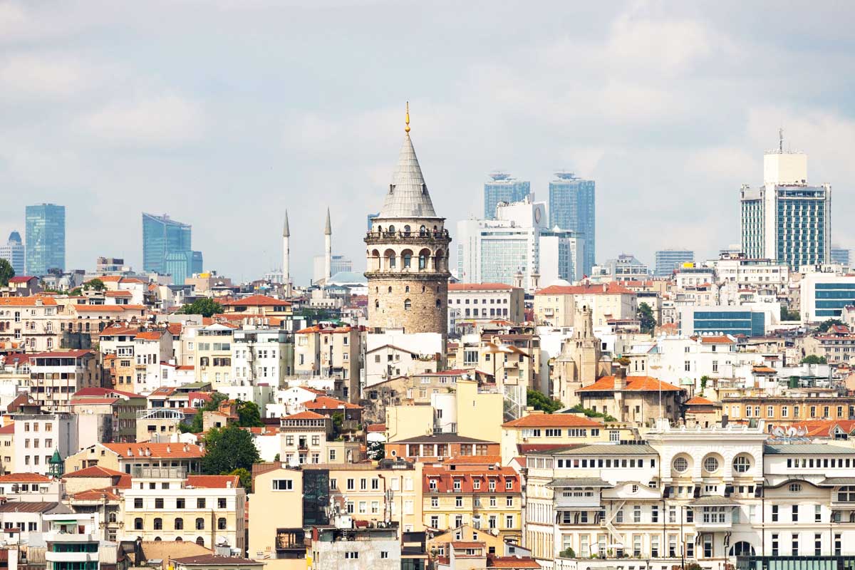 Galata tower in the city