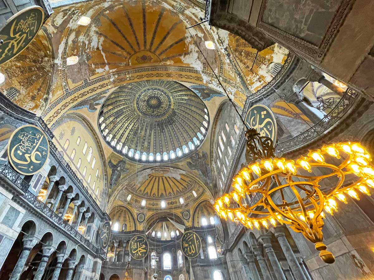 Inside of the Hagia Sophia