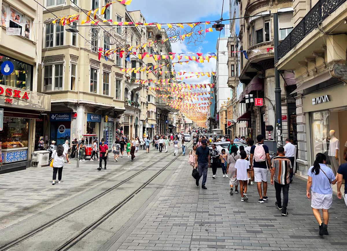 Busy Istiklal Street