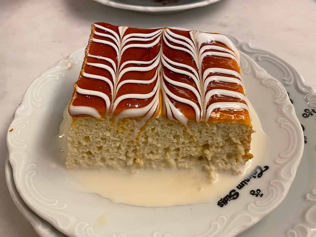 Delicious cake in a Turkish bakery