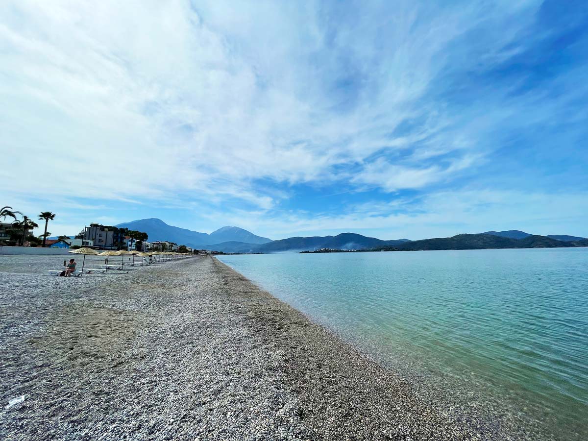 Beautiful beach with clear water in Fethiye