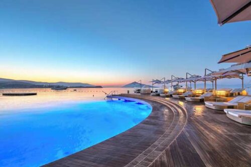 Caresse Hotel pool view in Bodrum